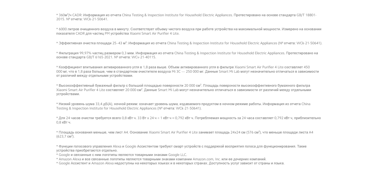 Xiaomi Smart Air Purifier 4 Lite (AC-M17-SC)